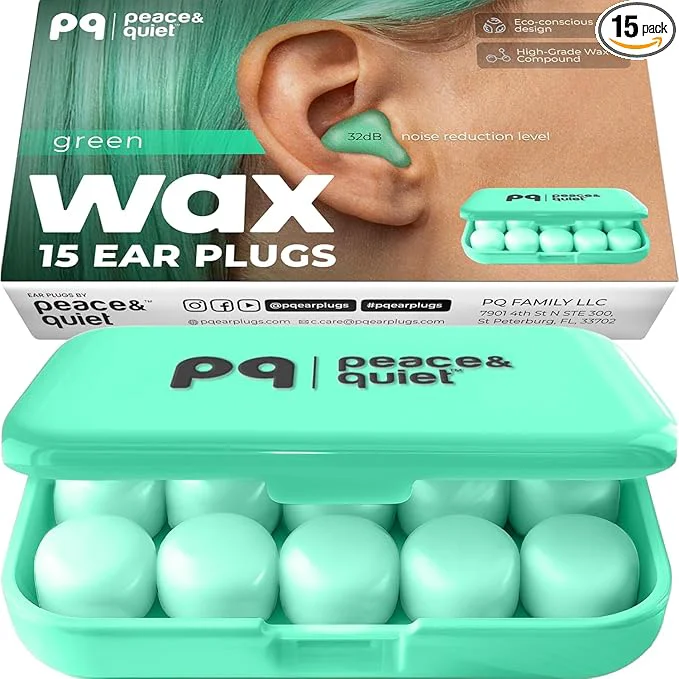 Smart Peace Quiet PQ Wax Ear Plugs for Sleeping Swimming Durable