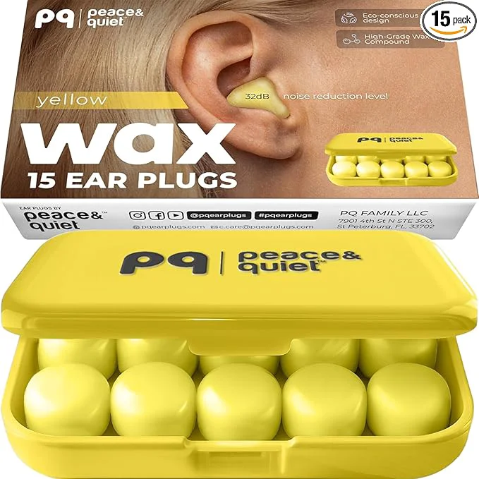 Efficient Peace Quiet PQ Wax Ear Plugs for Sleeping Swimming Elite