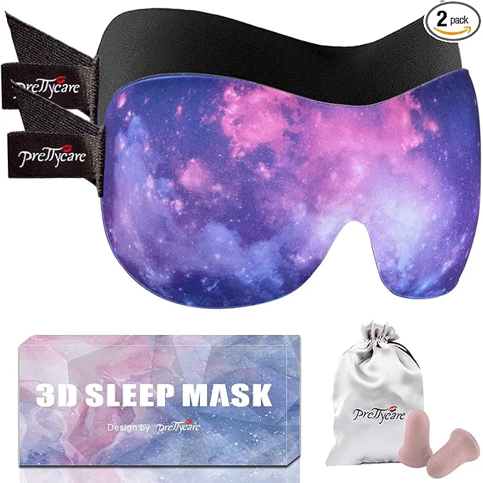 Smart PrettyCare 3D Sleep Mask 2 Pack Eye Mask Functional