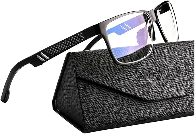 Fashionable ANYLUV Blue Light Blocking Glasses Men Computer Gaming Glasses Lightweight Secure