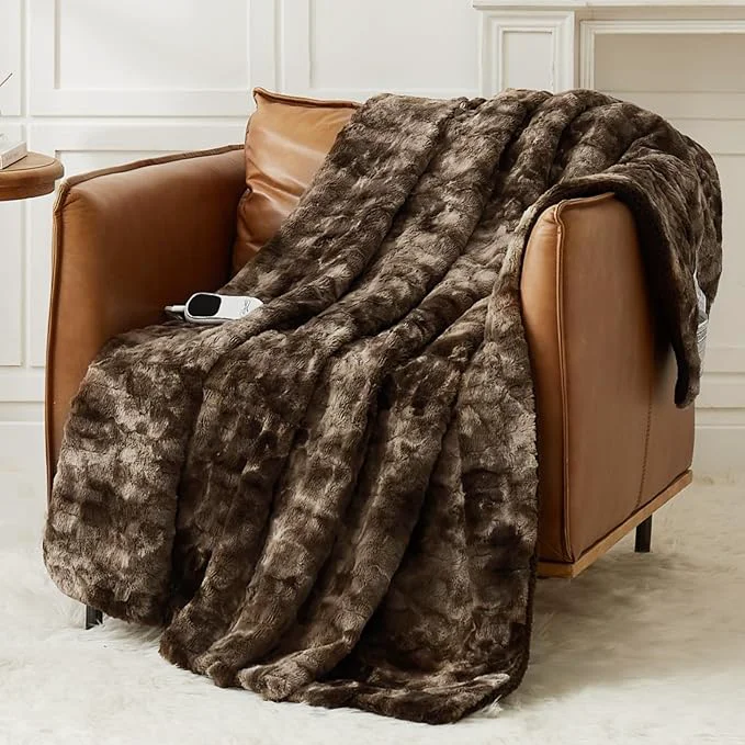 World-Class Homemate Electric Heated Blanket Full Size Natural
