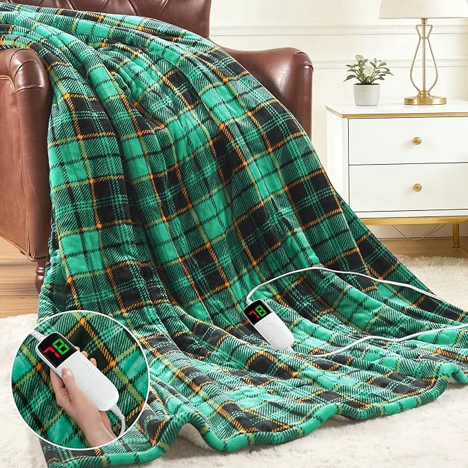 Quality OCTROT Heated Blanket Electric Full Size 72X84 Heating Throw Detailed