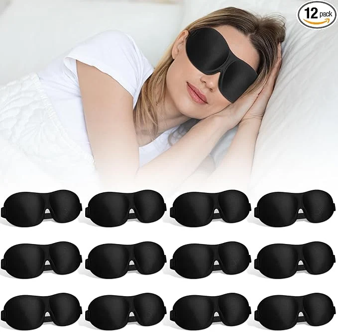Enhanced Bonuci 12 Pack Sleep Mask Blackout 3D Eye Mask Trusted
