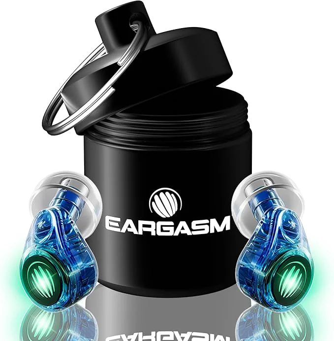 Authentic Eargasm Earlights Light Up High Fidelity LED Earplugs Soft