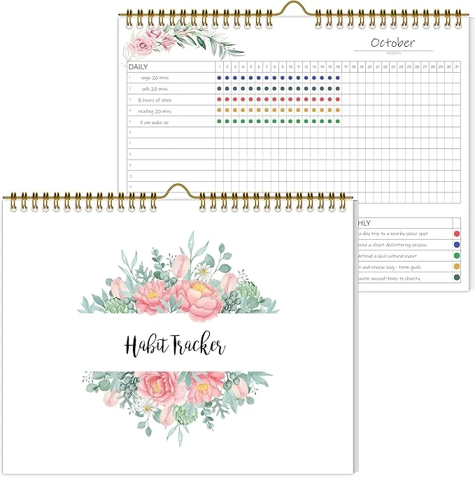 Superior Habit Tracker Calendar 12 Monthly Habit Tracker Journal Premium