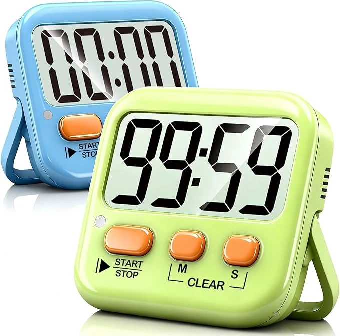 Natural Antonki 2 Pack Digital Timer for Kids Magnetic Countdown Kitchen Timers for Sophisticated