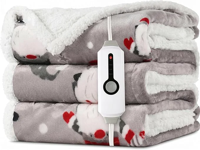 Innovative LaffyLo Heated Throw Blanket 50 x 60 Fast Heating Electric Blanket Dual-Sided Dependable