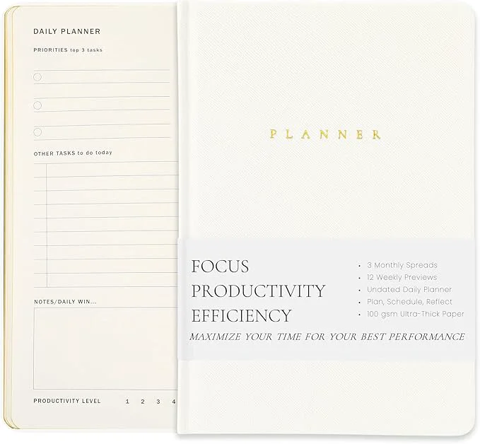 Effective Productivity 3-month Planner Undated Daily Weekly Monthly Planner Classic