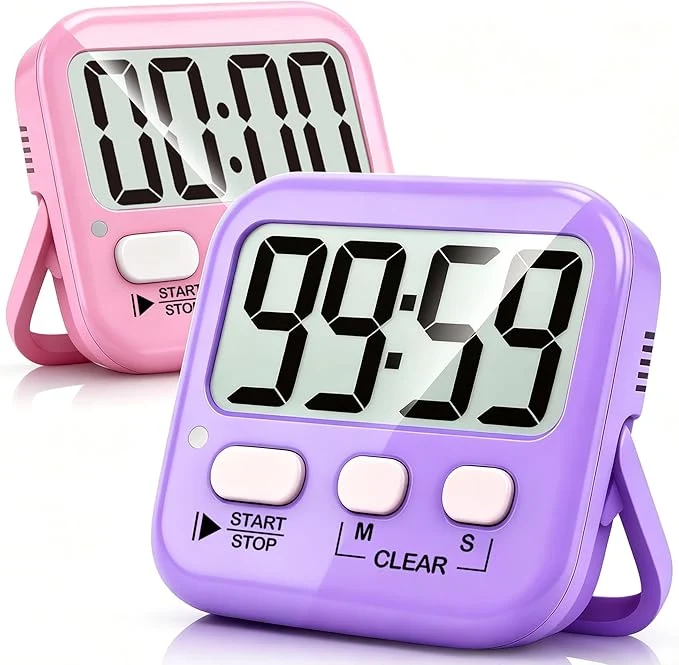 Superior Antonki 2 Pack Digital Timer for Kids Magnetic Countdown Kitchen Timers for Efficient