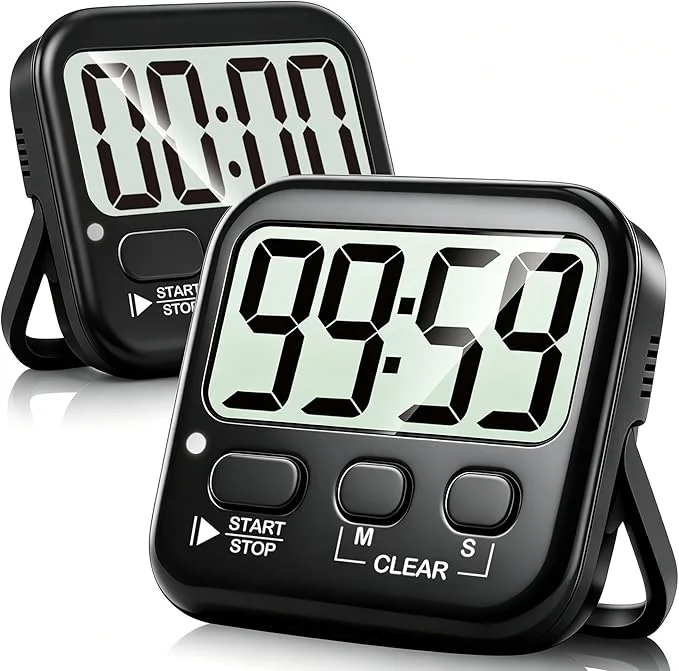 Smooth Antonki 2 Pack Digital Timer for Kids Magnetic Countdown Kitchen Timers for First-Class