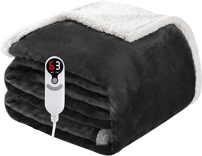 Professional Electric Heated Blanket Full Size 72 x84 Soft Flannel Smooth