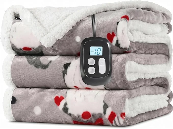 Unique LaffyLo Electric Heated Blanket Full Size 72 x 84 Fast Heating Blanket Breathable