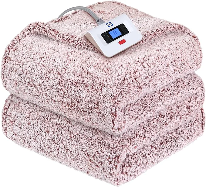 Versatile Sealy Electric Blanket Full Size Soft Sherpa Heated Blanket Single Control Contemporary