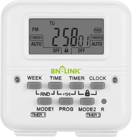 Expertly Made BN-LINK Indoor Digital Light Timer 7 Day Programmable Plug Exclusive