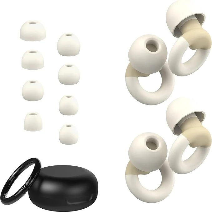Minimalist JUSTRVN Ear Plugs for Sleeping 2 Pairs of Reusable Earplugs for Noise Elegant