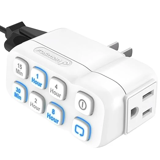 Secure Fosmon Countdown Plug-in Timer Dual Outlet Indoor Light Timer Luxury