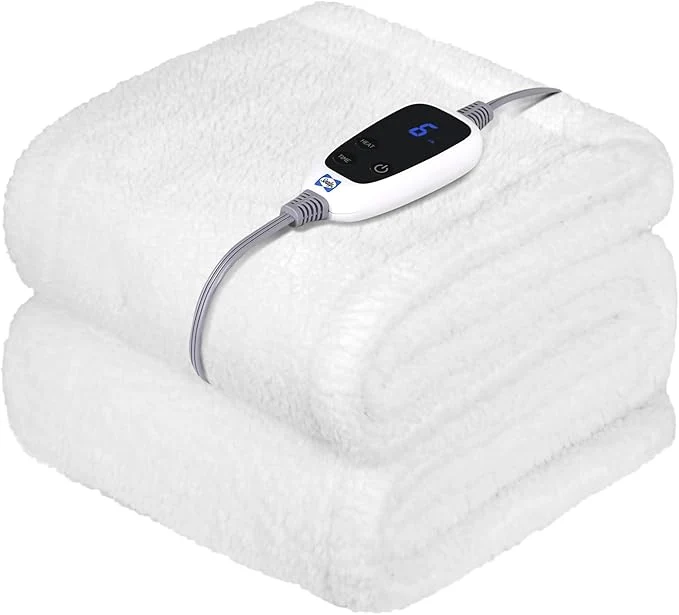 Original Sealy Electric Blanket Heated Throw 50 x60 Soft Double Sherpa Super Cozy Outstanding