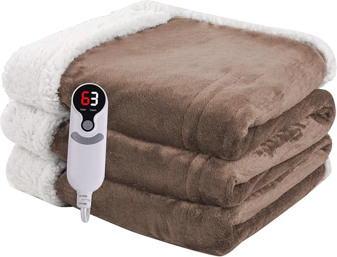 Traditional Heated Blanket Electric Throw Size 50”x60” Dependable