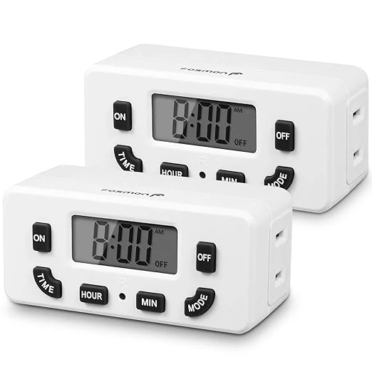 Organic Fosmon 24 Hour Programmable Digital Timer Outlet ON Off Program LCD Display Exceptional