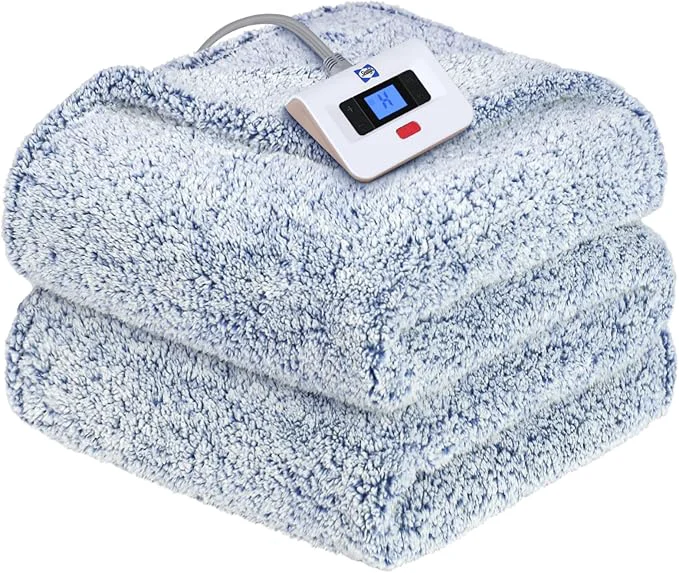Minimalist Sealy Electric Blanket Twin Size Soft Sherpa Heated Blanket Single Control High-End
