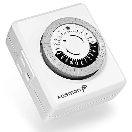 Pure Fosmon 24-Hour Dual Timers Outlets Original Design