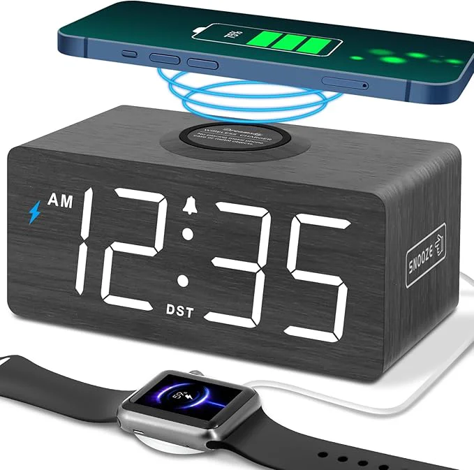Carefully Designed DreamSky Wooden Digital Alarm Clock Quality