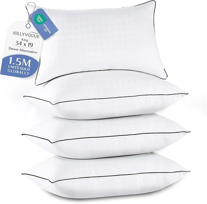 Modern JOLLYVOGUE King Size Pillows Set of 4 Collection Bed Pillows Convenient