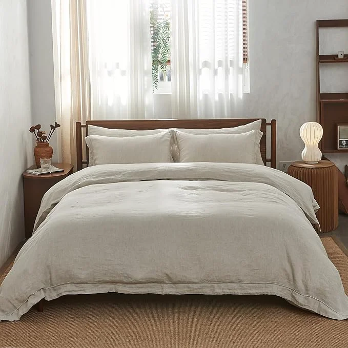 Classic Simple Opulence Washed Linen Duvet Cover First-Class