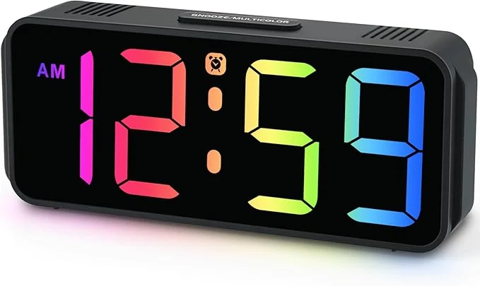 Sustainable Peakeep Small Tiny Digital Alarm Clock Plug in Long-Lasting