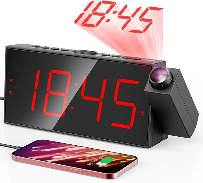 Eco-Friendly Mesqool Projection Alarm Clock Digital Clock Specialty