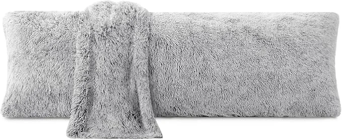 Sustainable ZonLi Fuzzy Body Pillow Cover Faux Fur Long Pillow Cover Eco-Friendly