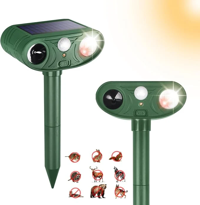 User-Friendly Solar Ultrasonic Animal Repellent Outdoor Lightweight