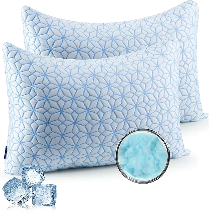 Powerful puredown® Pillows Queen Size Set of 2 Cooling Pillow Queen Size 2 Pack Traditional
