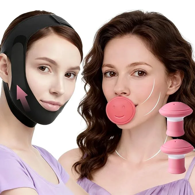 Elite 2 PCS Jawline Exerciser and Chin Strap Verified