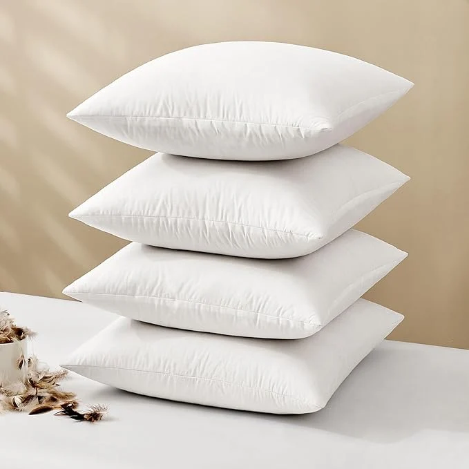 Enhanced MIULEE Pillow Inserts 18×18 Down Feather Throw Pillow Inserts Premium Fluffy Elegant