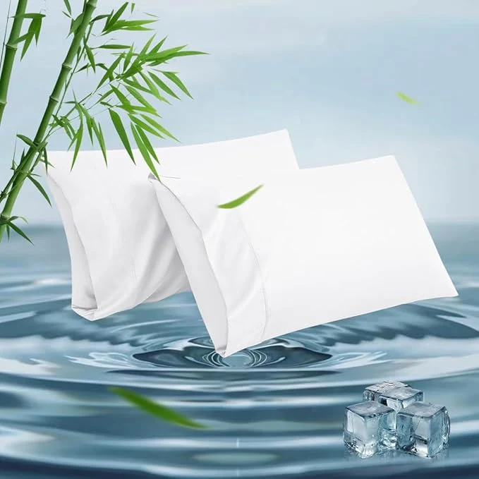 High-Quality Queen Pillowcases Cooling Viscose from Bamboo Pillow Covers Eco-Friendly