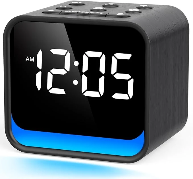Long-Lasting HOUSBAY Wooden Sound Machine Alarm Clock Classic