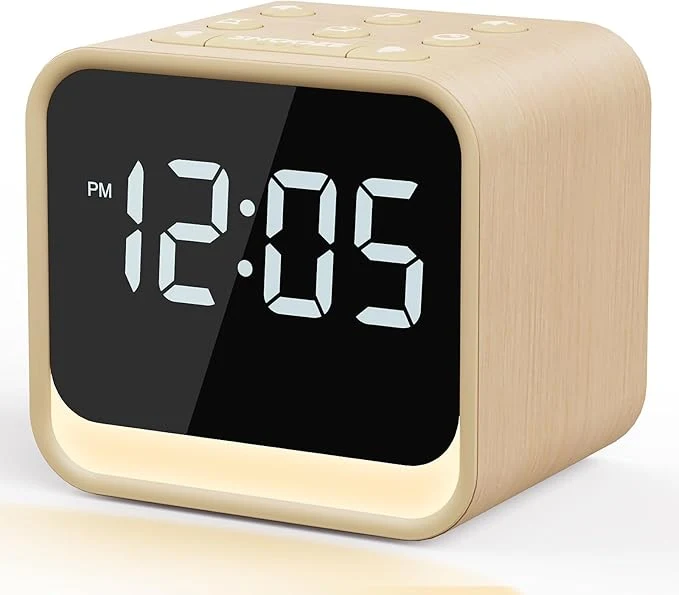 High-Grade Housbay Wooden Sound Machine Alarm Clock Natural