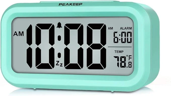Pure Peakeep Night Light Digital Alarm Clock Battery Operated Superior