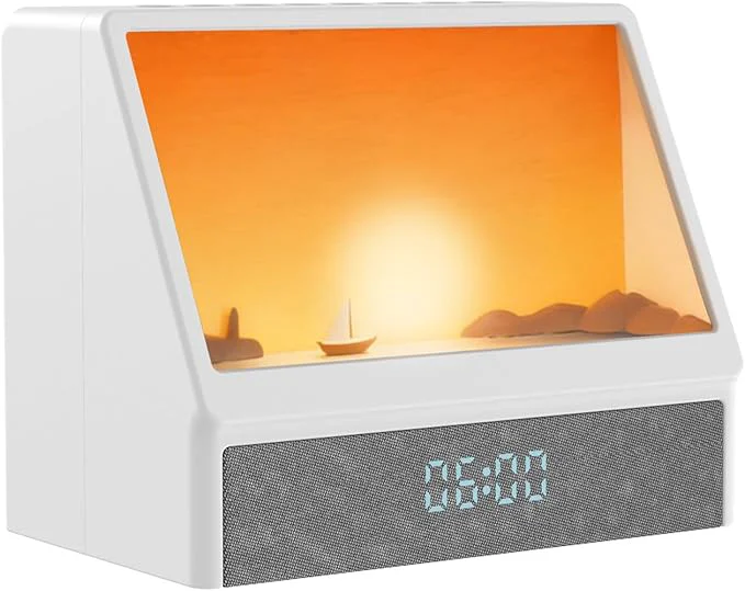 Trendy Flymiro Sunrise Alarm Clock Wake Up Light Breathable