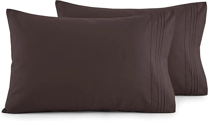 Outstanding Elegant Comfort Luxury Ultra-Soft 2-Piece Pillowcase Set Enhanced