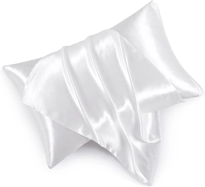 Convenient Satin Pillowcases with Zipper （20×30） Queen Size Pillowcases Set of 2 Fast