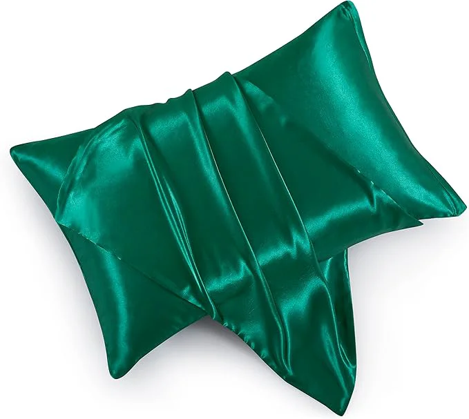 Luxury Satin Pillowcases with Zipper （20×36） King Size Pillowcases Set of 2 Sophisticated