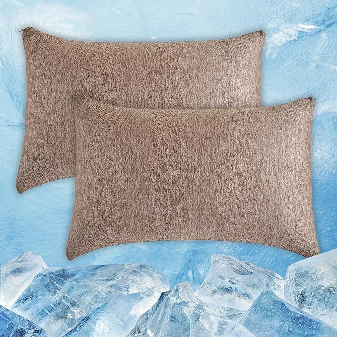 Outstanding CHOSHOME Cooling Pillow Cases Zipper Pillow Covers Q-Max 0.45 Zippered Clean
