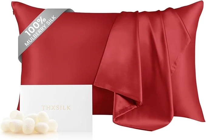 Durable THXSILK Silk Pillowcase for Hair and Skin Both Sides Grade 6A Natural Exclusive
