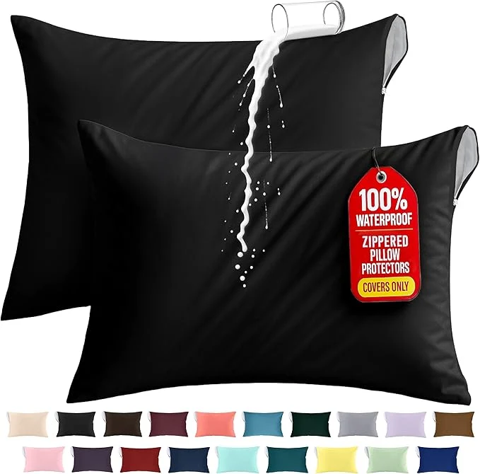 High-End Utopia Bedding Premium Waterproof Pillow Protectors Solid