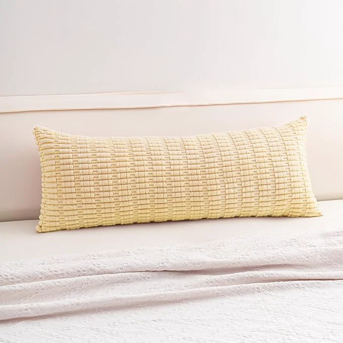 Authentic Aegero Corduroy Decorative Throw Pillow Covers 14×36 Inch Soft Striped Pillow Lightweight