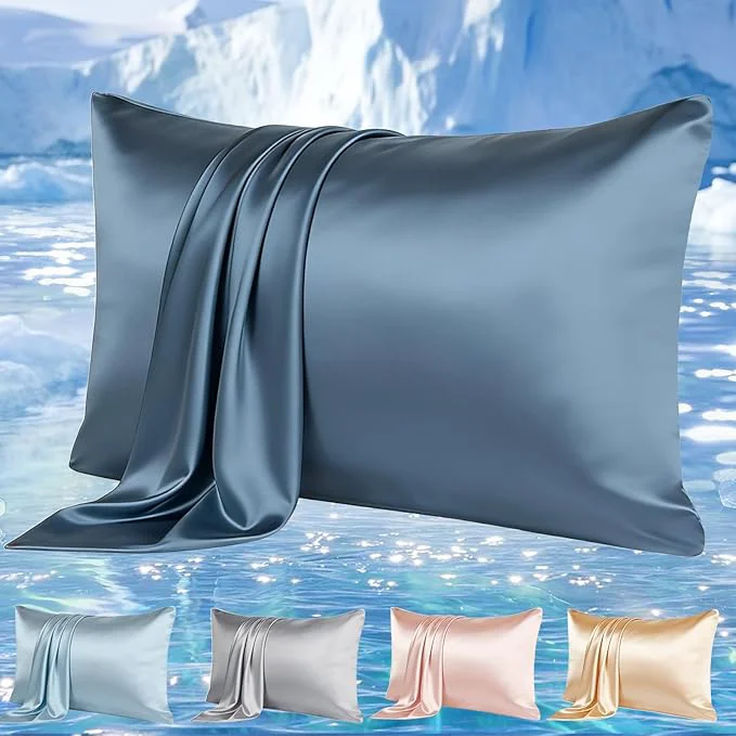Responsible Cooling Pillowcases Set of 2 for Hot Sleeper Night Sweats Beauty Sleep Reduces Top-Quality