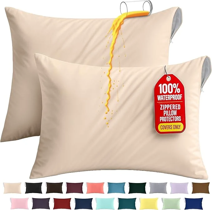 Secure Utopia Bedding Premium Waterproof Pillow Protectors Smooth