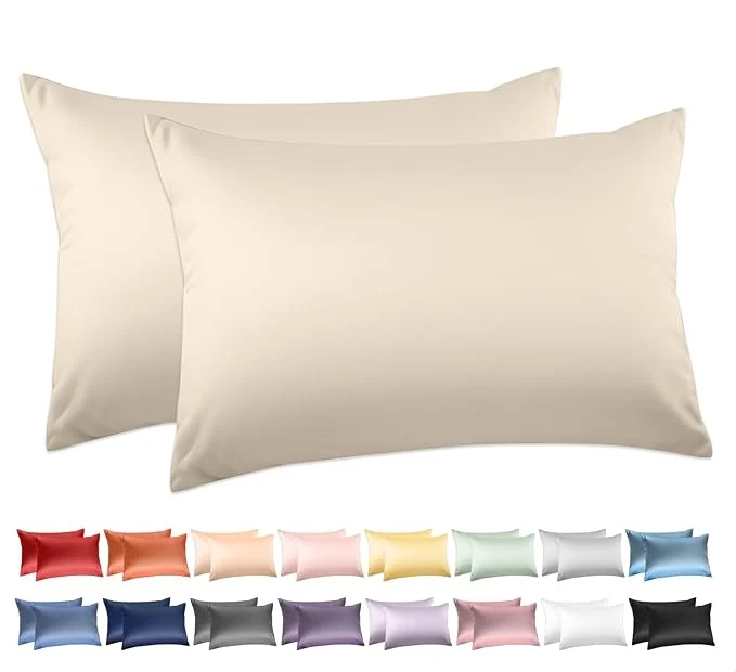 High-Performance Cotton King Pillowcases Set of 2 Deep Dream 600 Thread Count Pillow Cases Smooth